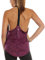 icyzone Damen Fitness Sport Tank Top Ärmelloses Sport Oberteil Yoga Gym Shirt (XL, Red Bud)