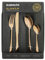 Sabichi Glamour Copper Cutlery Set - 16-Piece Stainless Steel Knives and Forks Set - University Essentials - Tableware Set with Spoon Knifes and Forks - Service for 4 - Dishwasher Safe