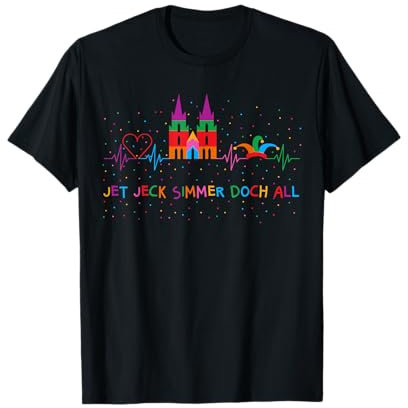 Karneval Köln Herzschlag Kölsch Fan Kölner Dom Konfetti Fun T-Shirt