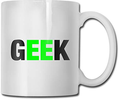 Tazza in ceramica liscia satinata, tazza da caffè, tazza da tè, per ufficio e casa, 11 oz, Geek Squad Gadgets Geek to Geek It Geek Nerd