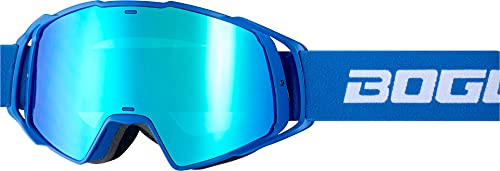 Bogotto B-Faster Motocross Brille, blau/weiß, Einheitsgröße