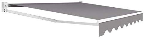 IDMarket - Markise manuell, 3,80 x 3 m, Anthrazitgrau