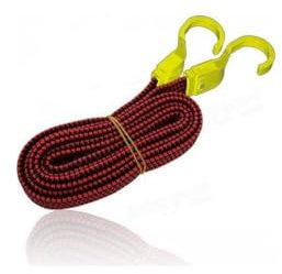 Trade Shop - Corda Elastica con Ganci per Bici Moto Auto da 1.5m X 1,6cm Imbragatura Bagagli