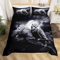 Tbrand Niedliche Eulen Betten Set Äste Bettbezug Set 3D Tiergedruckte Bettwäsche Set 135x200cm Vogel Karikatur Eulen Design Leicht Mit 1 Kissenbezug