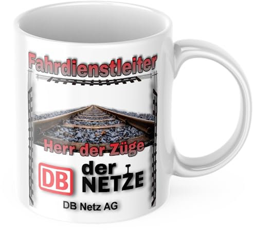 Fahrdienstleiter Tasse - das perfekte Geschenk für Deutsche Bahn Mitarbeiter - Geschenkidee für Eisenbahner und Bahner wie FDL