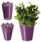 KADAX Spitzen-Blumentopf aus Kunststoff, 9 Farben, Blumentopf mit Spitzenmotiv, Blumentopfschutz für Büro, Topf, Gartenschale, Blumenkübel, Übertopf (⌀ 12cm, Hoch, violett)