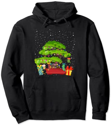 Bonsai-Baum Xmas Bonsai Weihnachtsbaum Japanische Gartenarbeit Pullover Hoodie