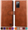 SUANPOT [RFID Schutz für Samsung Galaxy S20 FE hülle PU Leder handyhülle Lederhülle klapphülle Kartenfach Flip Phone Case Cover für Samsung S20 FE Handy hülle Phone case Cover Hellbraun