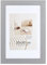 KM Foto Bilderrahmen Holz Plexi Acryl Rahmen quadratisch Collage Wanddeko Poster S215: Farbe: Silber | Format: 30x45