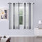 MRTREES Tende Finestre con Occhiello a Strisce Semi Trasparente Tenda Leggera Elegante per Camera da Letto Soggiorno Cucina Interni Moderne 2 Pezzi Bianco+Grigio 140x122 CM