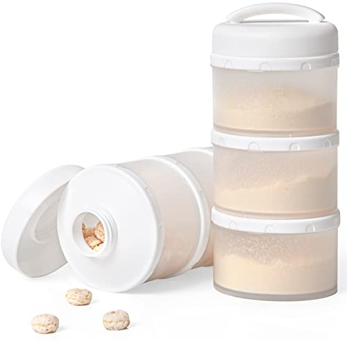 Termichy Milk Powder Dispenser Pot: Stackable Baby Formula Powder Pots