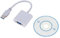 Qwertfeet Convertisseur USB 3.0 vers VGA Adaptateur VidéO HD Convertisseur de Carte Graphique VidéO Externe Adaptateur USB vers VGA Portable Blanc