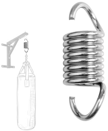 DEPICE Sandsack Feder-Edelstahl TN-S-F-V2 auch für schwere Aufhängung Dämpfung Boxsack, Silber, Uni