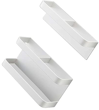 FOTABPYTI Porte-parapluies magnétique, plaque en acier au carbone, support de parapluie magnétique décoratif mural pour couloir (blanc)