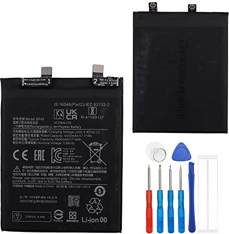E-yiiviil Batterie de rechange BP46 compatible avec Xiaomi 12 with Tools