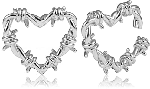 Vankula Ohr Gewichte Hangers Flesh Tunnel Weights Herz für männer damen Ohrpiercing Gestreckte Schmuck 4mm Silber