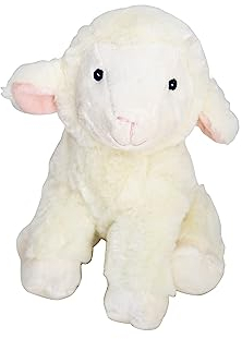 Heitmann Deco PET Plüsch Schaf - weiß - ca. 20cm - Nachhaltig - aus 100% Recyclingmaterial
