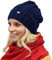 Alur Mütze Damen Beanie Wintermütze Strickmütze - Warme Elastisch Elegant Winter Mütze EKO - Weiches Garn Stilvoll Universell Warm (Marine)