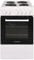 Cookology CFSPSC501WH 50cm 62L Capacity Single Cavity Freestanding Electric Cooker with 4 Zone Solid Plate Hob Cooktop - White