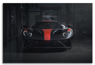 HAYZE Super Car Poster für Ford GT Rennwagen, Sportwagen, dekoratives Leinwandbild, Wand- und Kunstposter, Gemälde, 40 x 60 cm