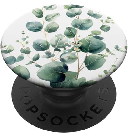 Eukalyptus grüne Blüte Blütenblätter Blumenzweige PopSockets mit austauschbarem PopGrip