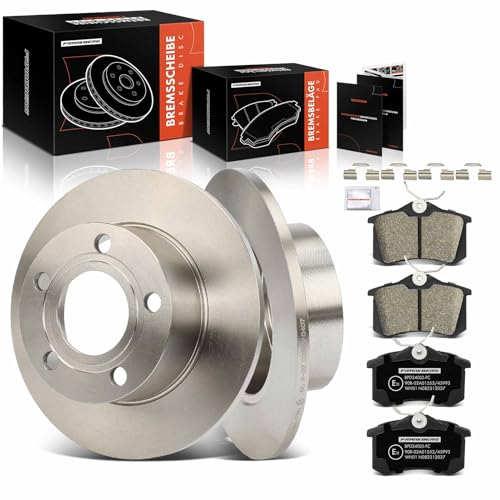Frankberg 2x Bremsscheiben + 4x Bremsbeläge Hinterachse Kompatibel mit A6 4B2 C5 1997-2005 A6 Avant 4B5 1997-2005 P.a.s.s.a.t 3B2 3B3 3B5 3B6 1996-2005 Replace# 1J0698451F