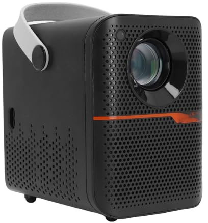 Miniprojektor, Tragbarer 6K-Projektor mit WLAN und Bluetooth, 200-Zoll-Bildschirm, Automatische Trapezkorrektur, Outdoor-Filmprojektor, Kompatibel mit Telefon, TV-Stick, Laptop