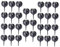 Mipcase 30Pièces Boîtes à Engrais pour Plastique Premium Conteneurs Automatiques Forme de Griffe pour Fertilisation Pratique Protection et Vent