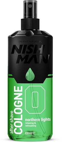 NISHMAN Aftershave Cologne 00 - Northern Lights 400ml – Erfrischende Sprüh-Lotion für Herren – Frischer & Raffinierter Duft – Herren Kölnisch Wasser
