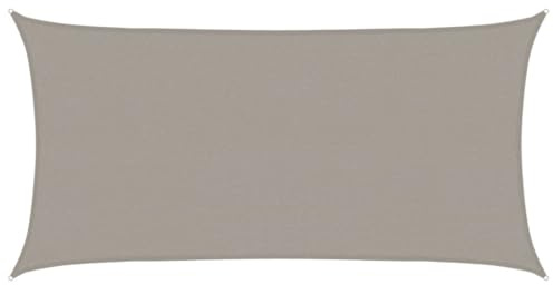 vidaXL Sonnensegel, Sonnenschutz UV Schutz für Balkon Garten Terrasse, Sonnendach Wasserfest, Windschutz Wetterschutz, 160 g/m² Rechteckig Hellgrau 2x4m HDPE