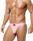Mauro Kane String Homme Tanga Thong sous-vêtements Taille Basse Sexy Respirant Underwear Rose XL