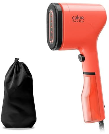 Calor Pure POP, Défroisseur vapeur de voyage, 1300 W, 20g/min, Prêt en 15 s, Utilisation facile et pratique, Compact et léger, 710g, Corail, DT2022C0