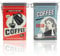 com-four® 2x Vorratsdose aus Metall - Kaffeedose mit verschließbarem Deckel - Metallbehälter im Retro-Design für Lebensmittel - Aufbewahrungsbox [Auswahl variiert] (02 Stück - bunt Kaffee)
