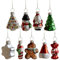 9 Stück Weihnachtsbaumschmuck Lebkuchen Weihnachtsmann Zuckerstangen Anhänger Weihnachten Glas Christbaumschmuck Weihnachtsbaum Deko