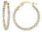 Creolen Ohrringe mit diamantierten Kugeln in Echt 585 Gold klassische, schlichte Ohrringe Ohrcreolen Ohrschmuck Damen Schmuck Goldcreolen in Bicolor inkl. Schmucketui | JC Trauringe 8734