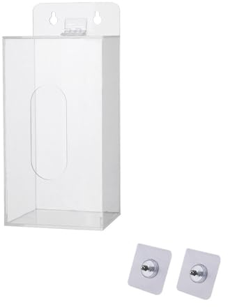 Acryl Spenderbox für Gesichtsmasken und Handschuhe mit Deckel, Spender für Haarnetze und Schuhüberzüge, Spender für Bouffant Haube, Transparent, S