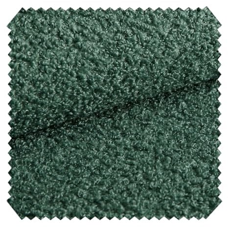 novely® CENTRO Kuschelweicher Bouclé-Stoff, voluminöser Möbelstoff, wasserabweisender und UV-beständiger Polsterstoff, Meterware 1 lfm | Farbe: 12 Dunkelgrün