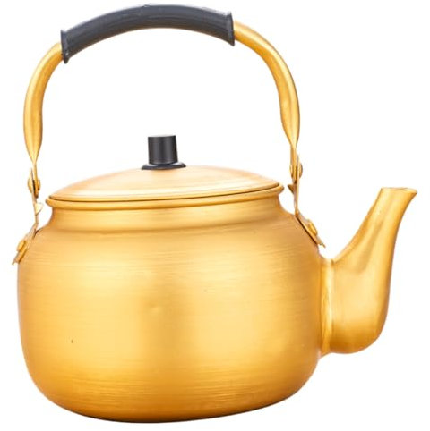 Alipis Hervidor De Aluminio Amarillo Chaleira Eléctrica Hervidor De Agua Portátil