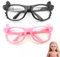 EIROVYA 2 Stücke Kleine Puppe Brille,Puppenbrillen,Lustige Babybrillen,Klare Linse Brillen Stoff Puppe Verkleiden Brillen Für Puppen Haustiere Kostüm Cosplay,puppenzubehör