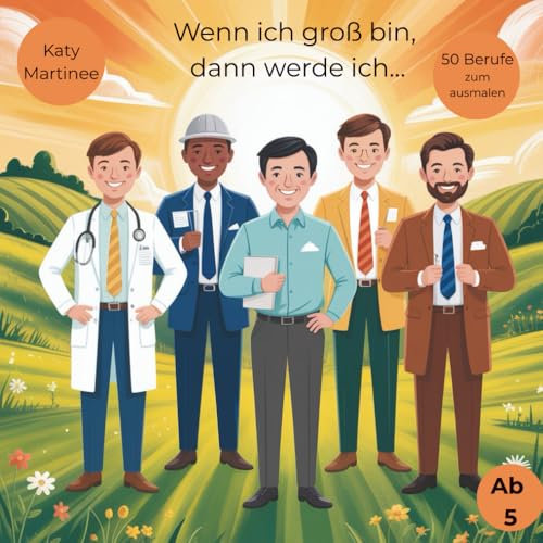 Wenn ich gross bin, werde ich....: Ausmalbuch mit 50 Bildern verschiedener Berufe für kleine Jungs zum entdecken