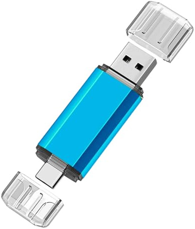 Clé USB, 2 en 1 USB C, 256MB Portable Clef USB, Double Usage pour TéléPhones Portables Et Ordinateurs, pour Stocker des Photos, des Fichiers Et De La Musique