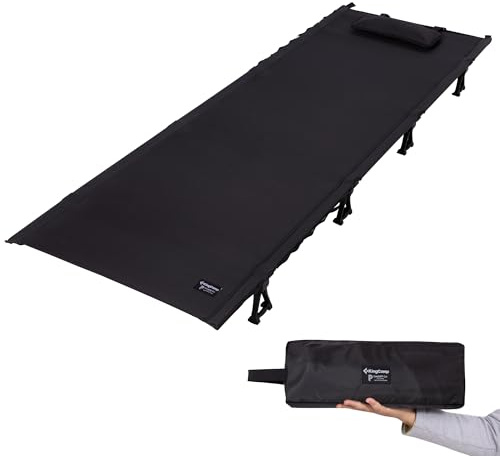 KingCamp Feldbett Ultraleicht 2,45 kg, Kleines Packmaß 36x13 cm Schwarz