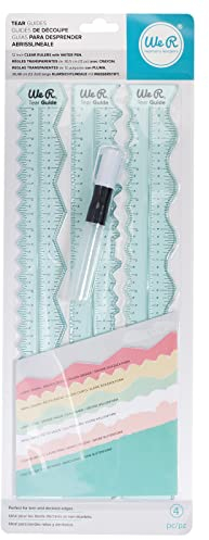 We R Memory Keepers 0633356600824 Reißfestigkeit Guide Werkzeug (4 Stück), Synthetisches Matrial, Grün, 43.3 x 16 x 2 cm