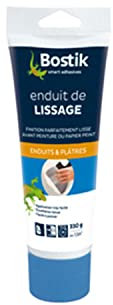 Bostik Enduit de Lissage en Pâte, Prêt à l'Emploi, Application Facile, Usage Intérieur, Tube de 330 g, Blanc