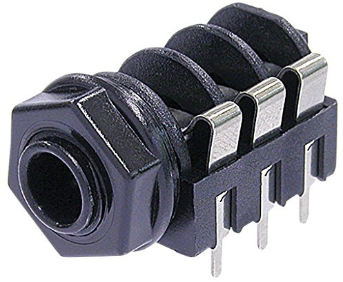 Neutrik NMJ6HFD2 6.35mm Stereo Switched Chassis Socket With PCB Pins