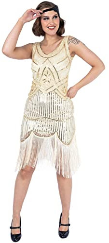 Ro Rox Flapper Robe pour Occasion spéciale, Champagne, 40 Femmes