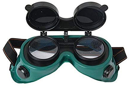 DDG EDMMS Lunettes de Soudage de Sécurité Avant Le Retournement - pour Le Soudage, Le Chalumeau, Le Brasage et Le Coupage du Métal - Vert