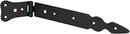 KOTARBAU Ladenband 250 mm Torscharnier Türband Werfgehänge Kreuzgehänge Türscharnier Scharnier Schwarz Rostfrei Gartentorband Baubeschlag Robust