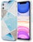 DEFBSC iPhone 11 Pro Marble Case, Simple Marble Pattern Slim Soft TPU Shockproof Anti-Scratch Back Cover Case for 5.8 inch iPhone 11 Pro, Blue