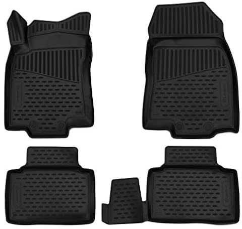 Element Passgenaue Premium 3D Gummimatten Fussmatten passend für Renault Koleos, Mk2 II, 2016-2024, 4 TLG, Schwarz